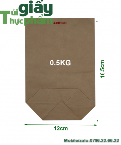 Túi Giấy Thực Phẩm Gấp Tay 0,5kg