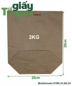 túi giấy thực phẩm gấp tay 2KG